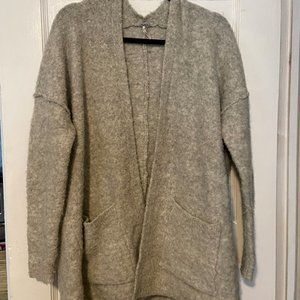 Free People oversized grey sweater, small
